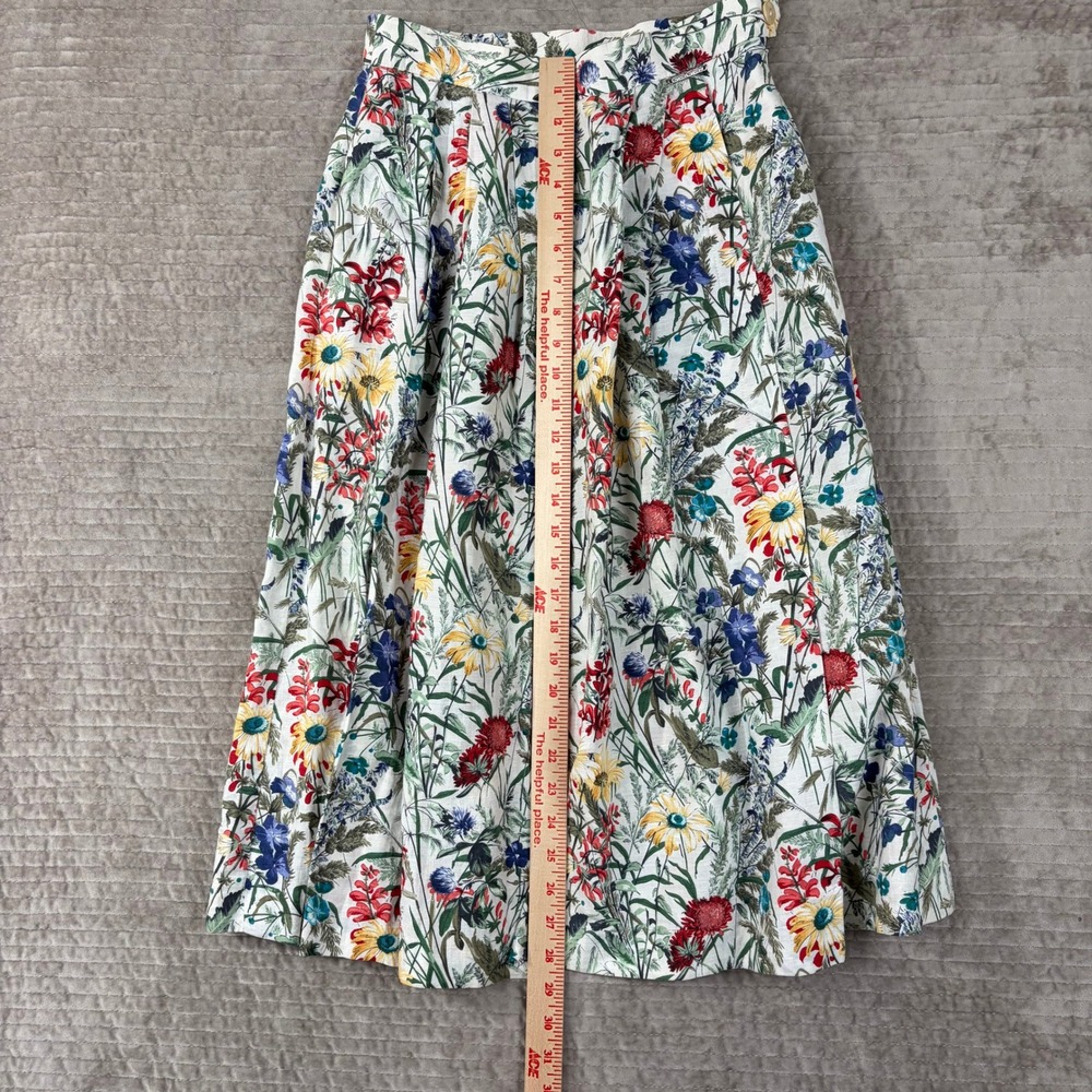 Geiger Collections Floral Midi Skirt Made in Austria Wildflower Botanical Sz 36 - Picture 3 of 11
